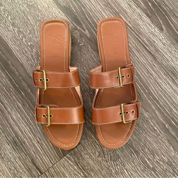 J crew Leather double buckle-strap sandals - Picture 2 of 7